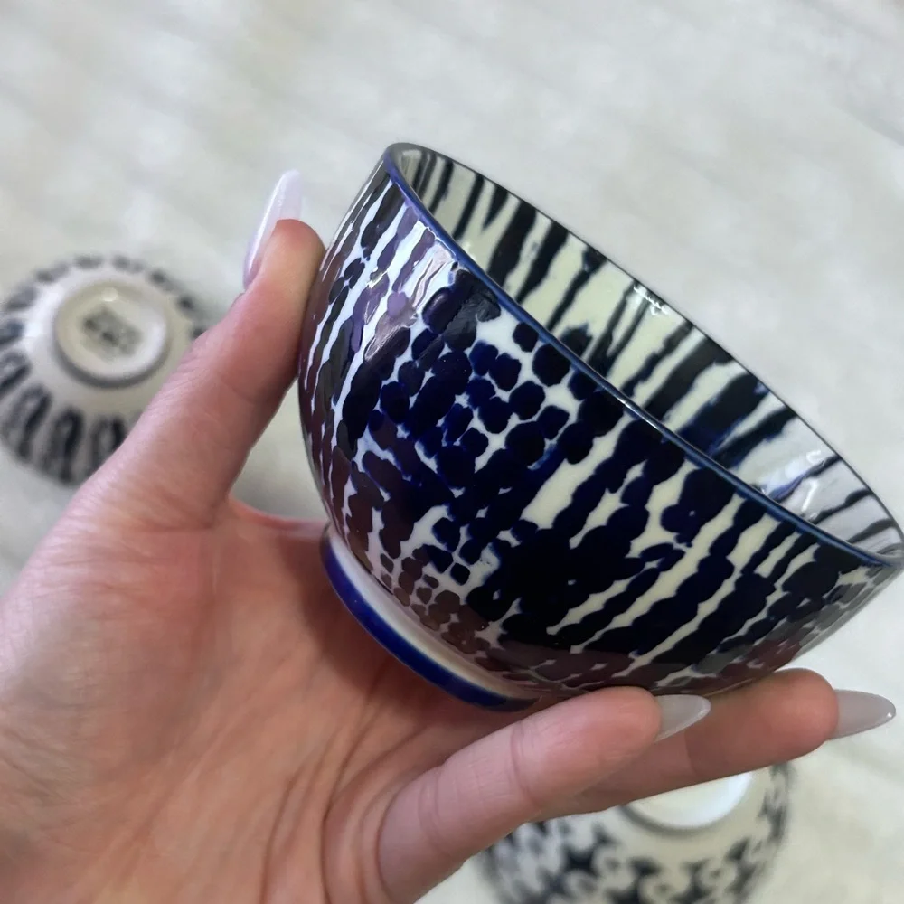 Blue Artistic Ceramic Bowl Set